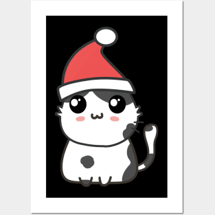 Christmas cat Posters and Art